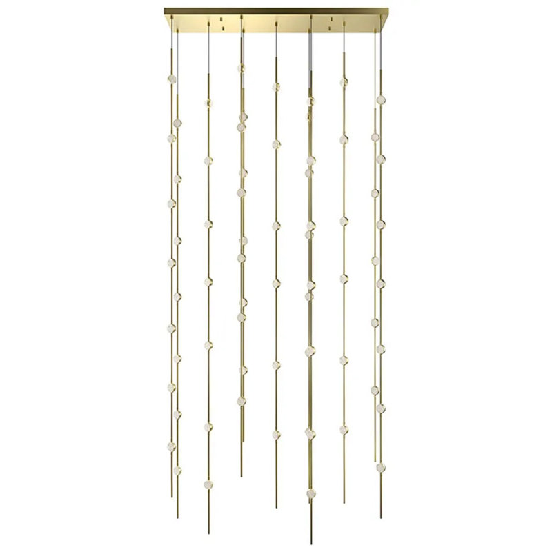 Constellation 69 - Light LED Pendant, 100 V, 3000K, Satin Brass/Clear