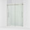 Porte de douche coulissante sans cadre Levity Plus, 77-9 / 16 po H 56-5 / 8 - 59-5 / 8 po L, avec verre transparent de 5/16 po d'épaisseur