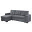 Canapé-lit modulaire réversible en tissu tissé