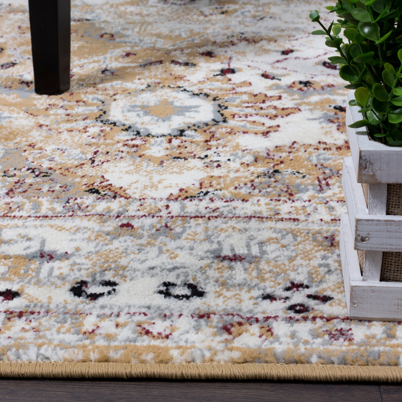 Tapis oriental gris / beige Tonia, Rectangle 3 pi 3 po x 4 pi 11 po