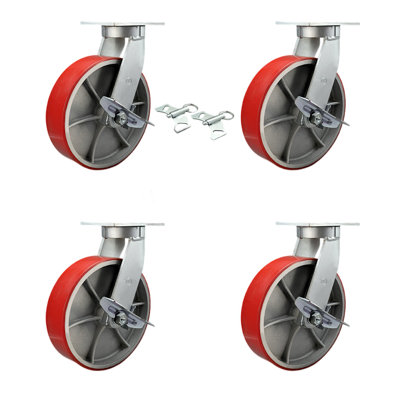 Ensemble de roulettes robustes en poly 4 pièces 4 pièces