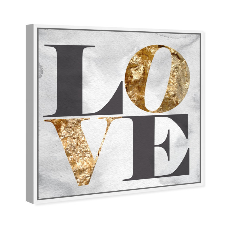 «Build on Love Stone», impression sur toile, H 24 po x l 24 po, Cadre blanc