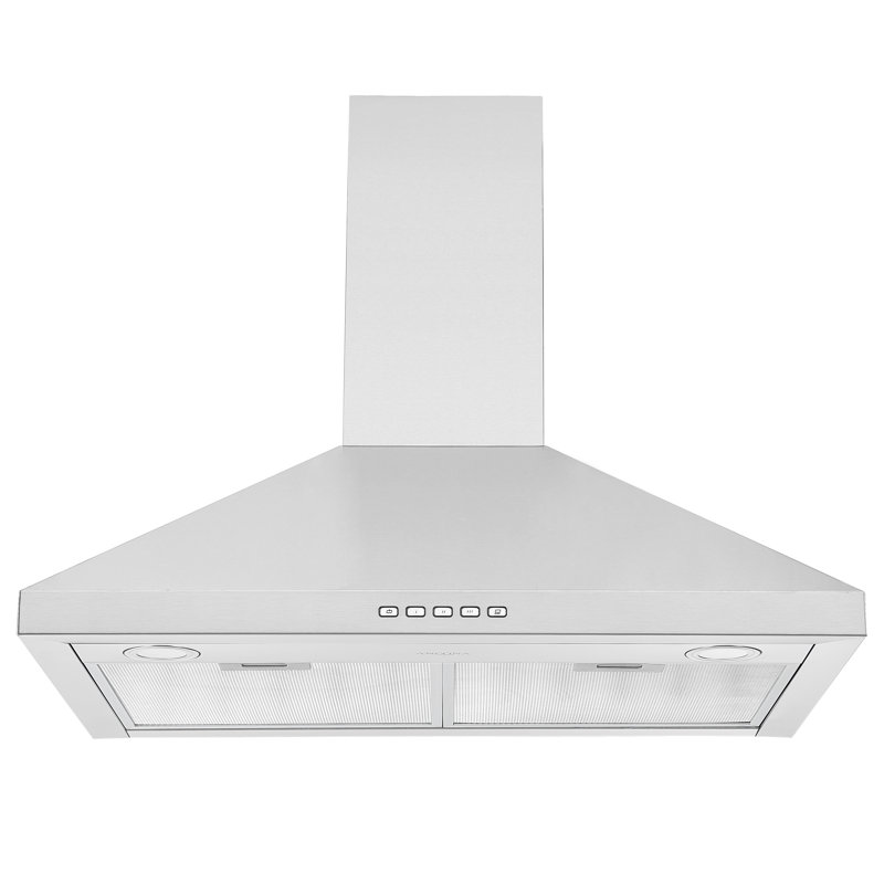 Ancona 30" Convertible Wall-Mounted Pyramid Range Hood in Stainless Steel