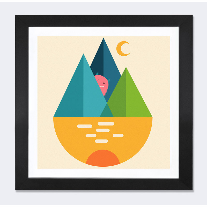 « hello art »-impression sur toile, H 16 po x l 16 po x P 1 po, Papier encadré noir