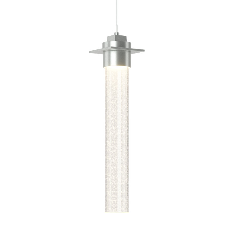 Airis 1-Light Single Cylinder Pendant, Vintage Platinum, 24" - 69"