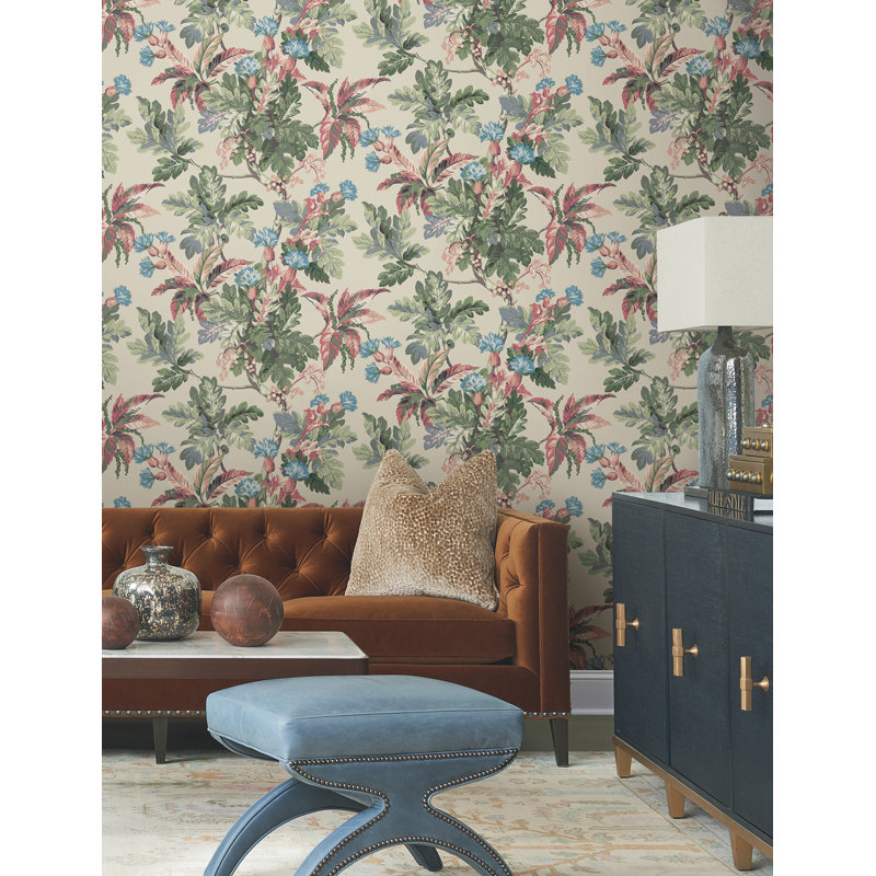 Briarwood Floral Wallpaper Double Roll, Taupe