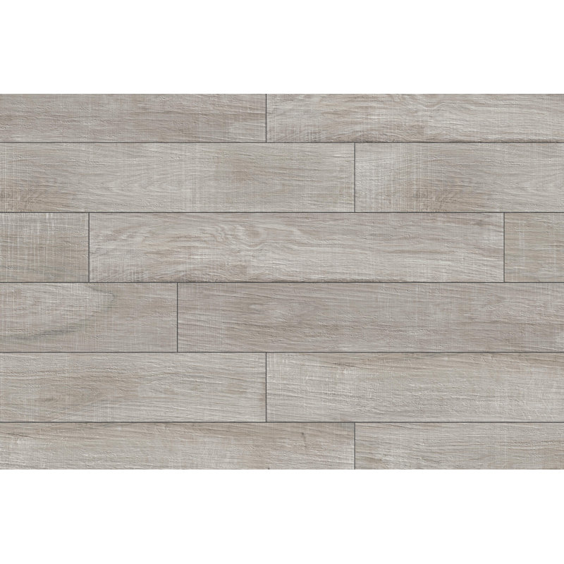 8" x 48" Porcelain Wall & Floor Tile, Gray