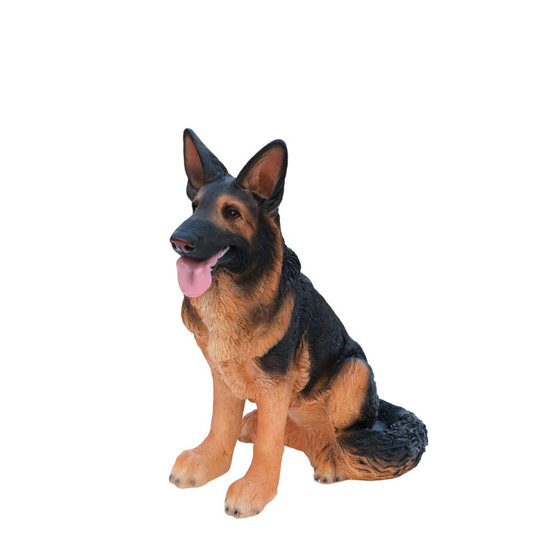 Lifelike German Shepherd Dog Statue