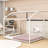 Floor Bed Frame  With Safety Guardrails-654399238-654399239