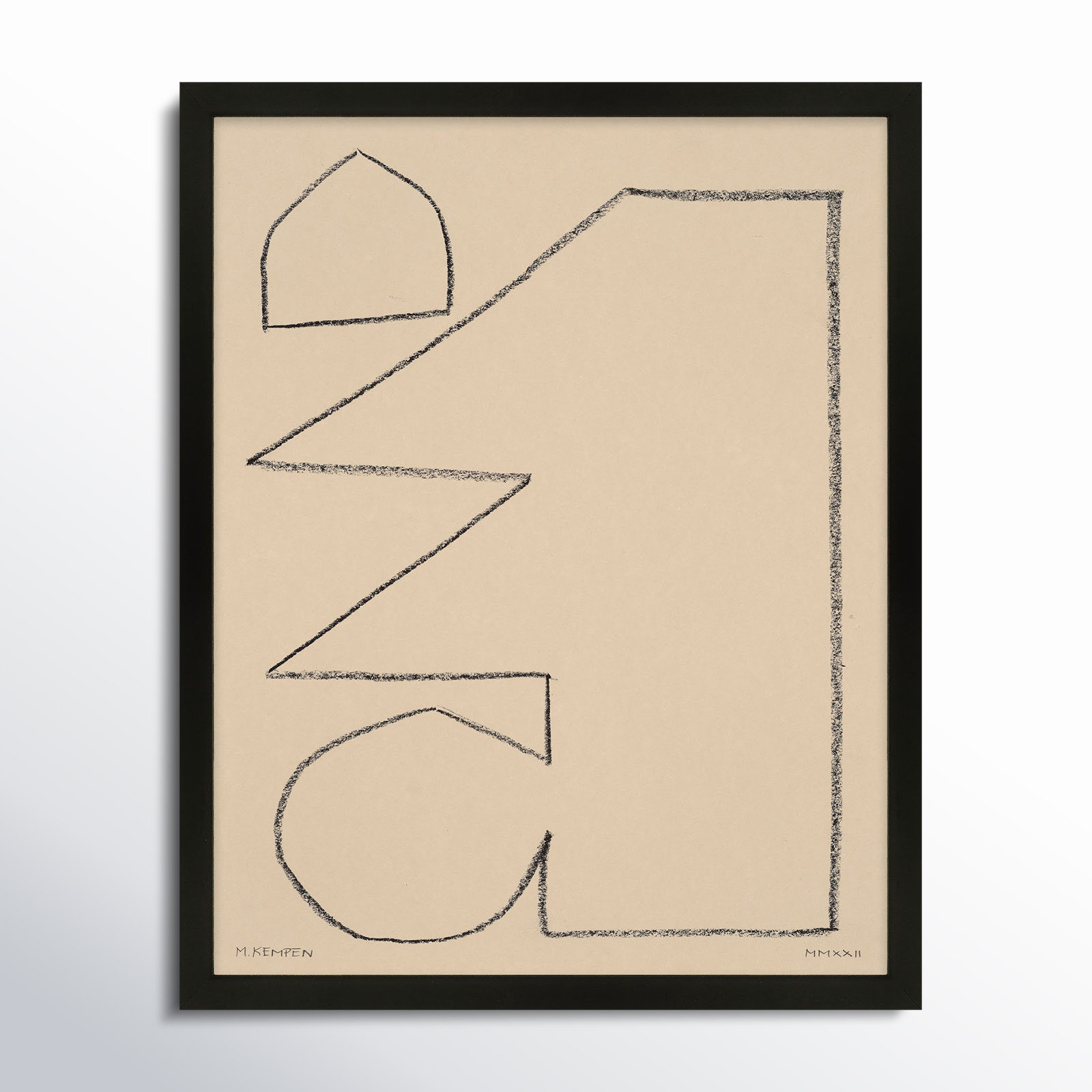 Outlines 10 by Michael Kempen, Black Framed, 20" W x 25" H