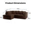 Jumbo Cord Upholstered Corner Sofa Small Back Cushion with Foot Stool -468277970-444416637