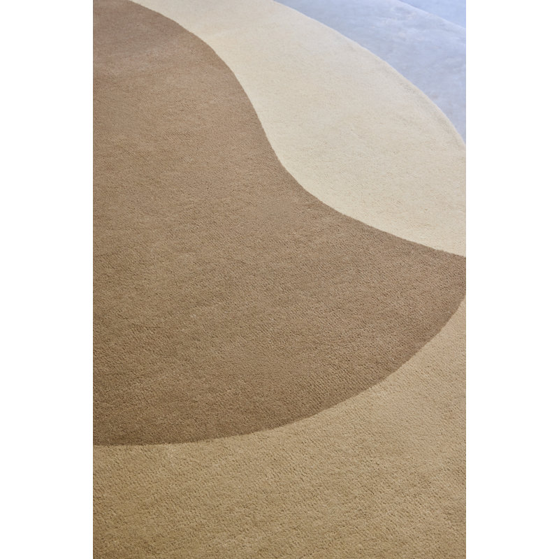 Element Lane Handmade Wool Abstract Area Rug, Neutral, Novelty 8'2 x 10'6
