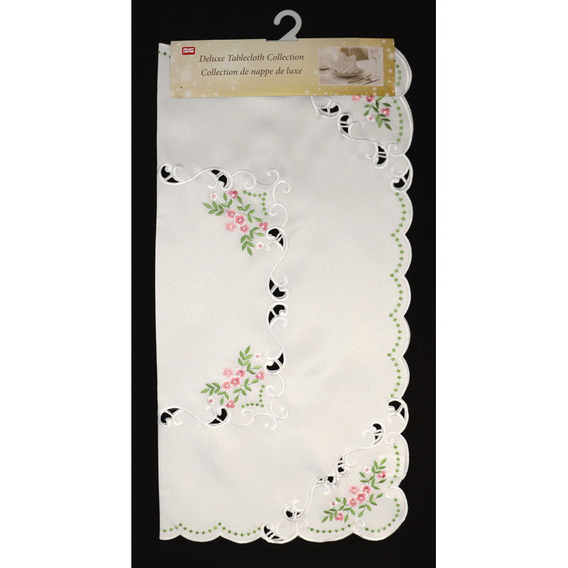 (Nappe carrée 33 ") - Blanc / Floral