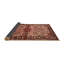 Tapis en laine rouge / beige-681845808