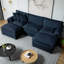 Canapé modulaire en forme de U avec 2 repose-pieds, canapé-lit surdimensionné à 5 places pour le salon, revêtement en chenille de qualité supérieure et confort mi-ferme-1213482497-1213482502