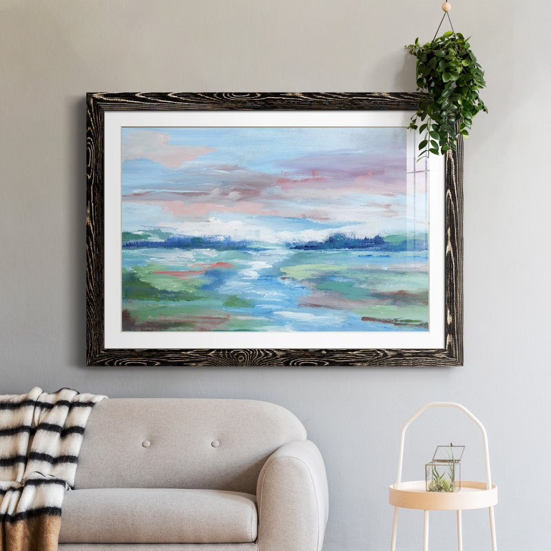 Field of Dreams - Peinture encadrée, Cadre noir, H 37,5 po x l 27,5 po x P 1,5 po