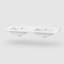 Lavabo rectangulaire double lavabo en céramique blanche de 122 cm (48 po) de largeur pour deux personnes, sans robinetterie.