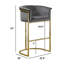 Tabouret de comptoir 24 po Maheer en velours et base chromée (chaise simple)-272955384-393398475-483799089