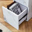 Table basse compacte en panneau de fibres à densité moyenne: 11,81 po x 11,81 po x 19,69 po, table d'appoint à texture élégante
