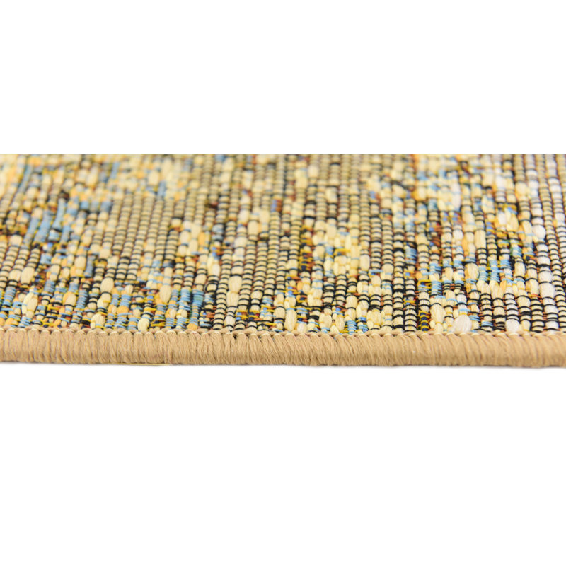 Tapis intérieur / extérieur beige Newt, Rond 8 pi