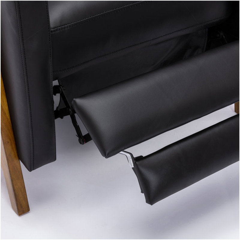 Fauteuil inclinable en cuir Richland - noir, Noir