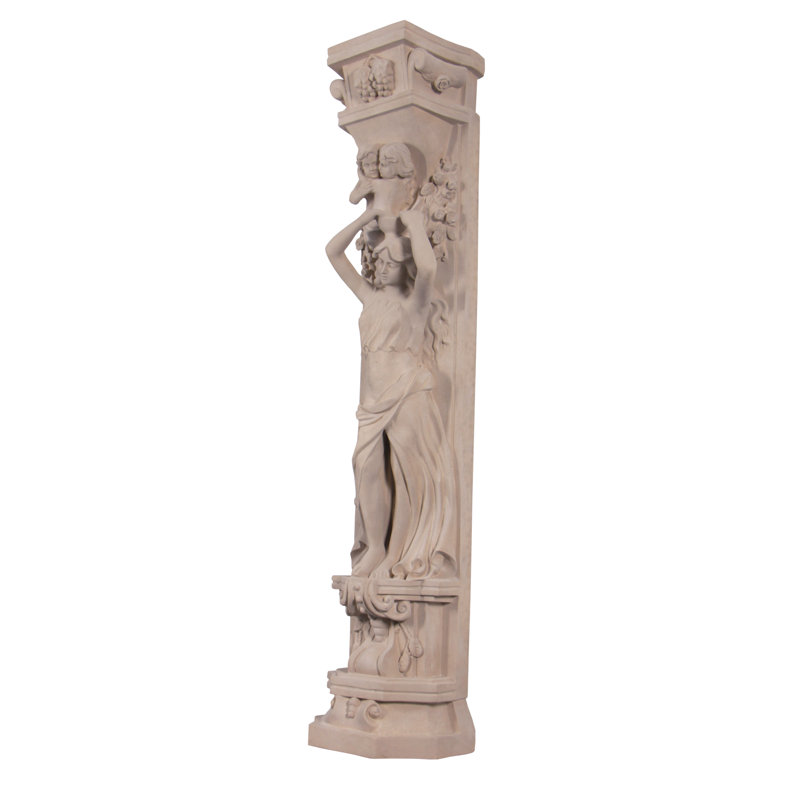 Statue de jardin romaine avec bol Pilaster