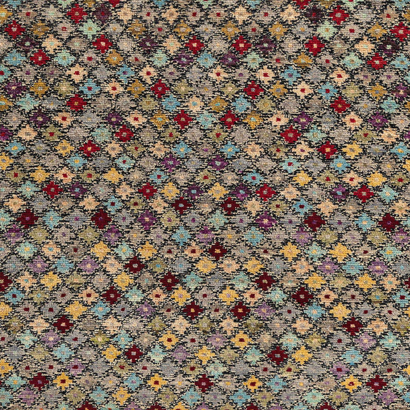 Tapis abstrait moderne 4474, Carré 4 pi