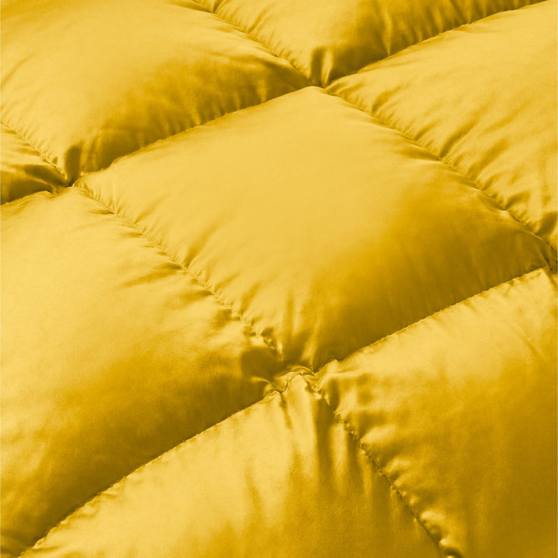 Édredon toutes saisons réversible en duvet 100% microfibre, Édredon très grand, Jaune