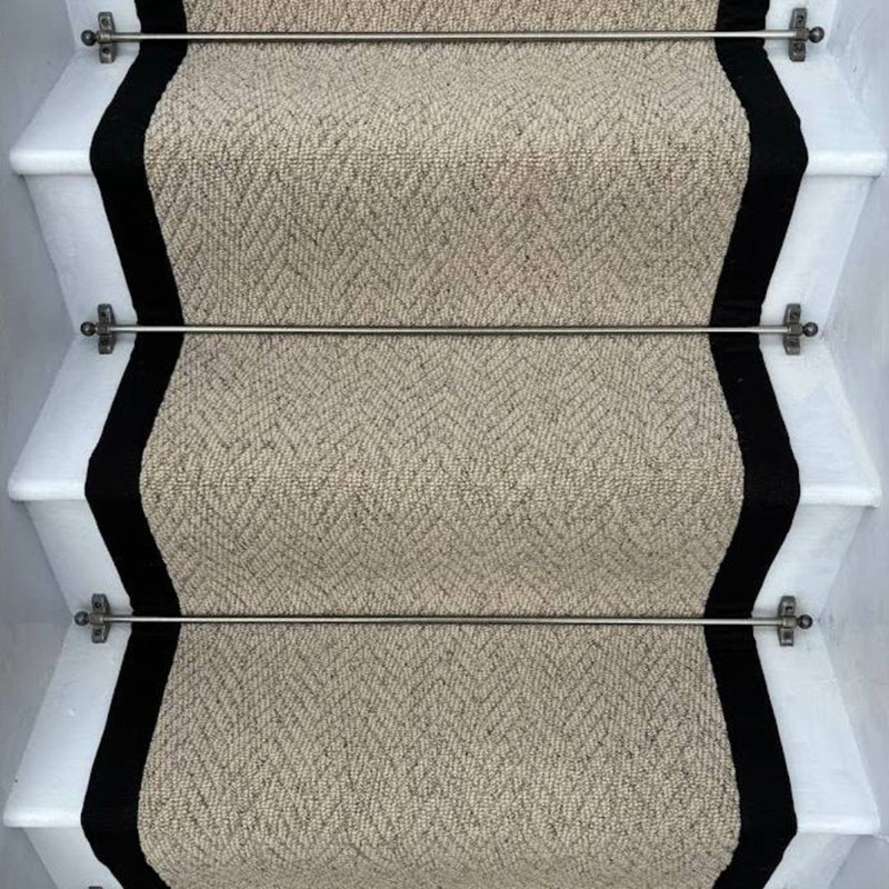 Runner Chevron / Zig Zag Looped / Hooked Area Rug, Runner 50 x 600 cm