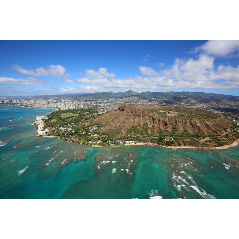 Honolulu City - Wrapped Canvas Print, 51cm H x 76cm W x 3.8cm D