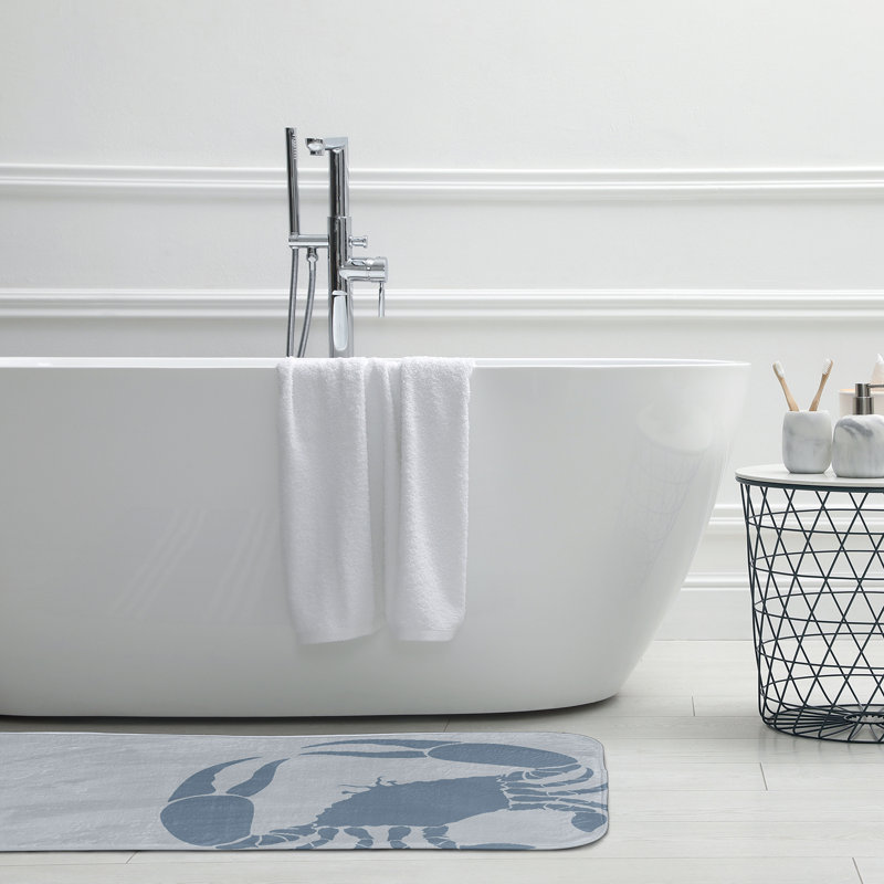 Tapis de bain Crab Dip, Bleu, L 21 po x L 34 po