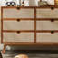 Simple rattan plaited sideboard cabinet