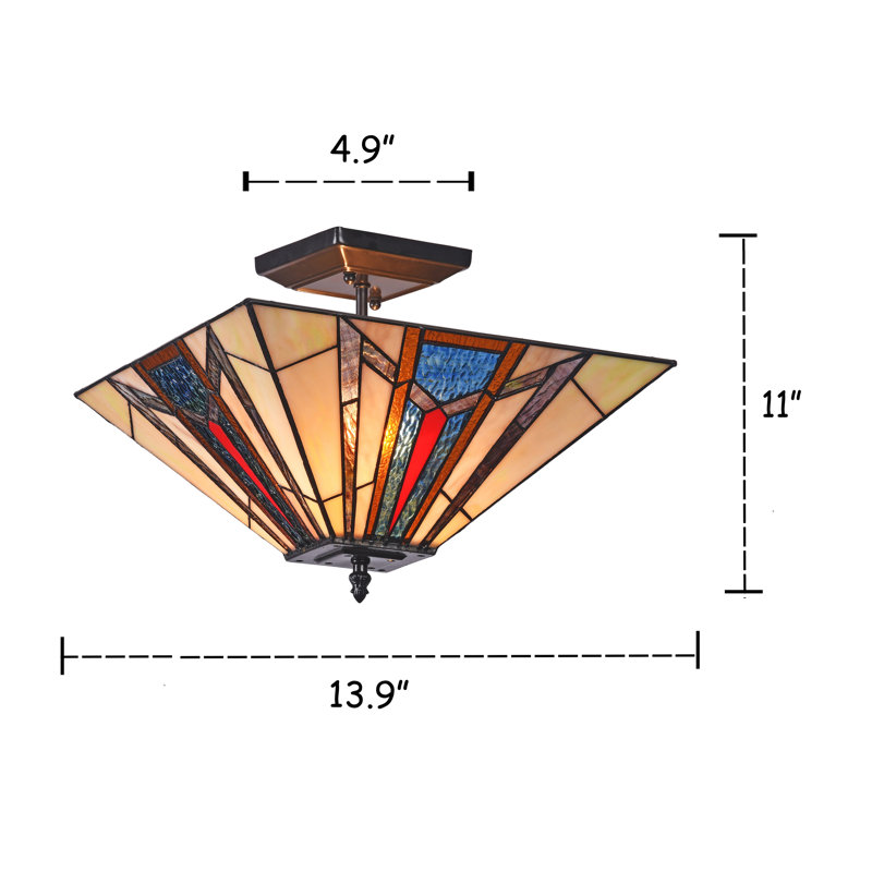 Harlow Glass Semi Flush Mount