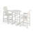 3-Piece HDPE Indoor/Outdoor Bar Set, 42.1" Round Bar Table With 2 Bar Stools, All-Weather Patio Bistro Set For Deck, Balcony, Poolside & Coastal Use