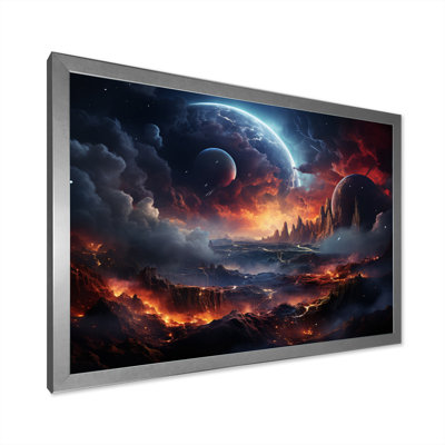 Orange, noir, astronomique, espace, rêves II