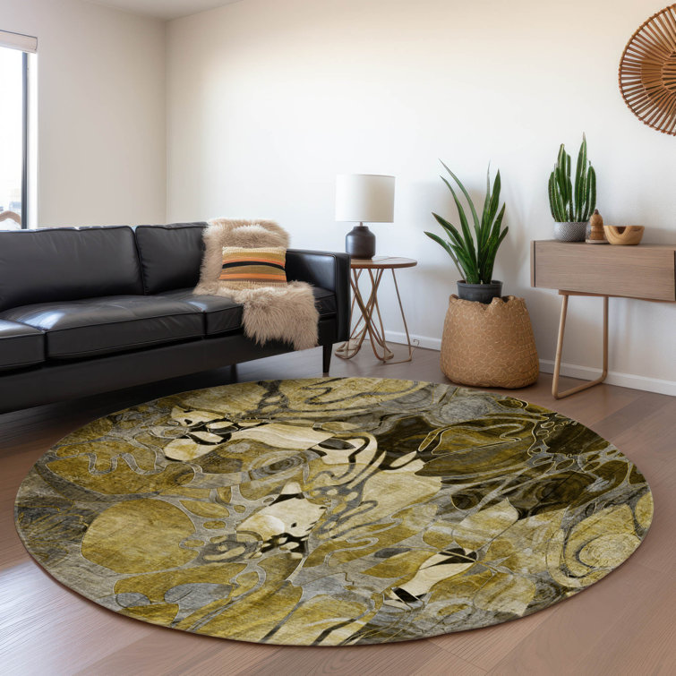 Premium Machine Washable Cerrito AMF558 Brown Rug