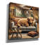 «Highland Cow -Chilling At Home» par Rey Klimt, art mural sur toile-1144809399