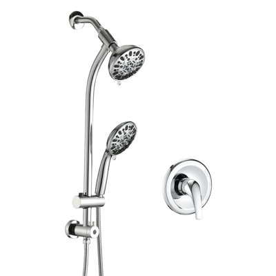 Topcraft 5-Inch Wall-Mounted Rain Shower Head With Multi-Function Handheld Shower