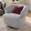 Fauteuil demi-tonneau, fauteuil de lecture rembourré, fauteuil d'appoint avec base à 360 degrés