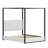 Elevated Canopy Platform Bed with Headboard and Structural Frame-1431994223