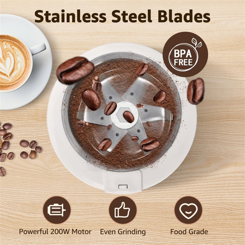 Chengdu Menghejia Technology Co., Ltd. Stainless Steel Electric Blade Coffee Grinder