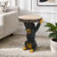 Table d'appoint piédestal pour chien peint à la main, tabouret de sculpture MGO, décoration intérieure / extérieure
