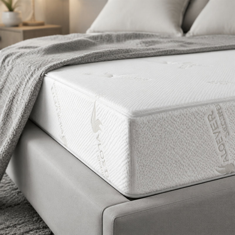 Matelas simple ferme en mousse viscoélastique infusée d'aloès de 6 pouces, lit dans une boîte