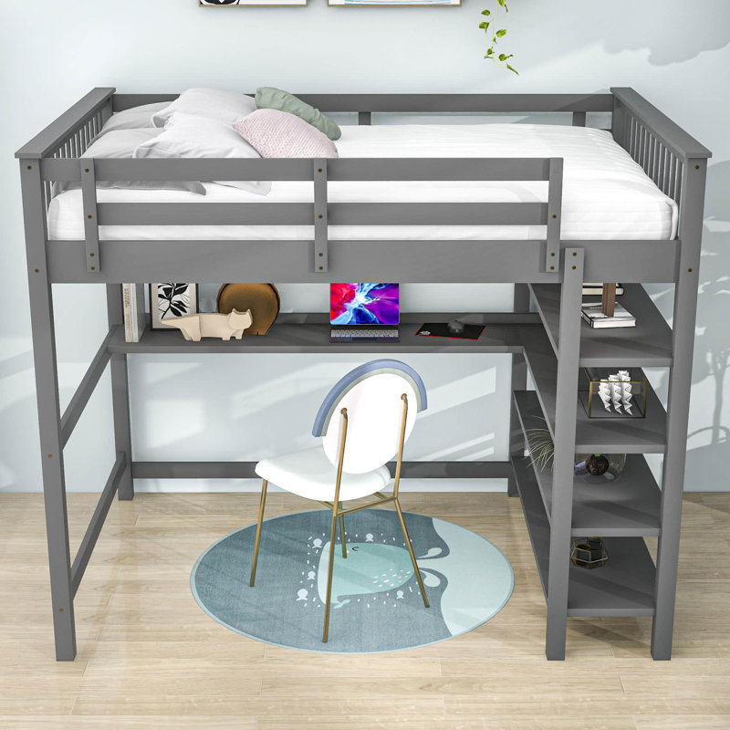 Lit mezzanine Egla par Harriet Bee, Complète, gris