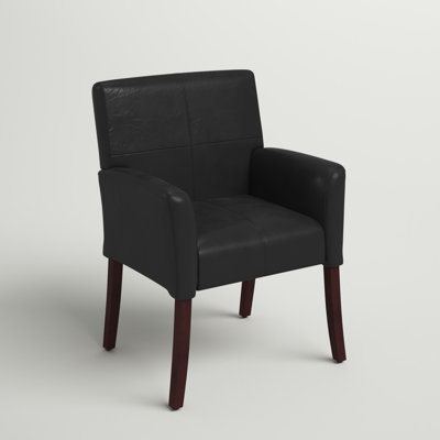 Aveza Upholstered Executive Side Reception Chair with Mahogany Legs by Flash Furniture