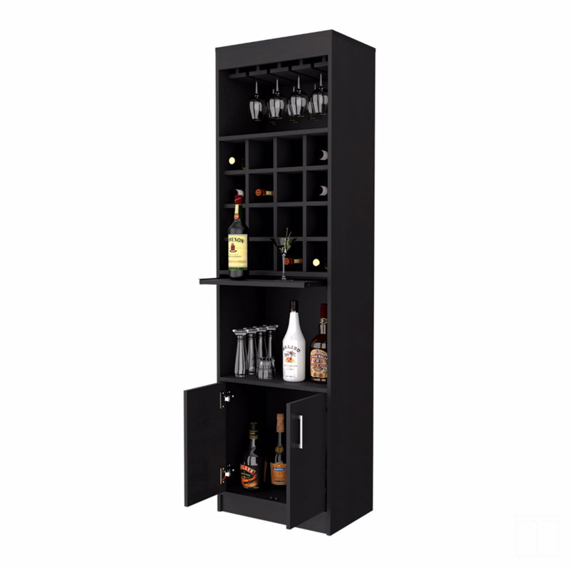 16-Bottle 1-Shelf Bar Cabinet