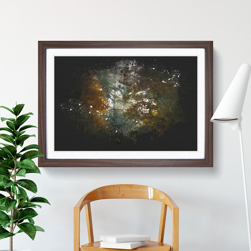 A Magical Forest - Single Picture Frame Print on MDF, 62cm H x 87cm W x 2cm D, Walnut Framed