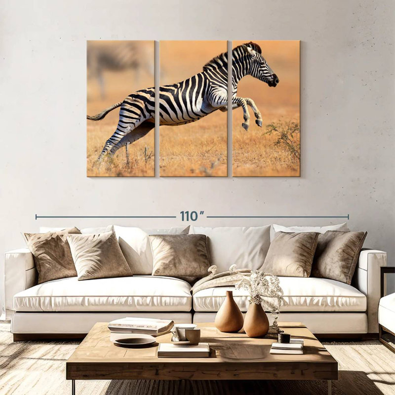Brampt Jumping Zebra, 48" H x 74" W