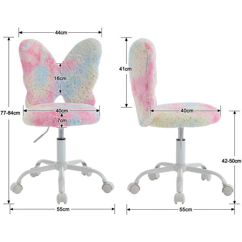 Vartkes Children's Desk / Activity Chair, Antique pink and pink