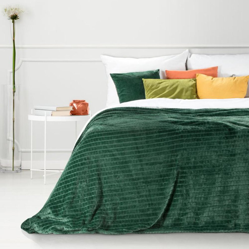 Inglewood Canora Grey Blanket, W200 x L150cm, Dark Green